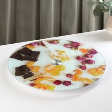 Glass stand for the cake rotating shares 