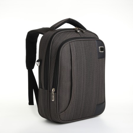 Backpack - male bag, textiles, gray color-3