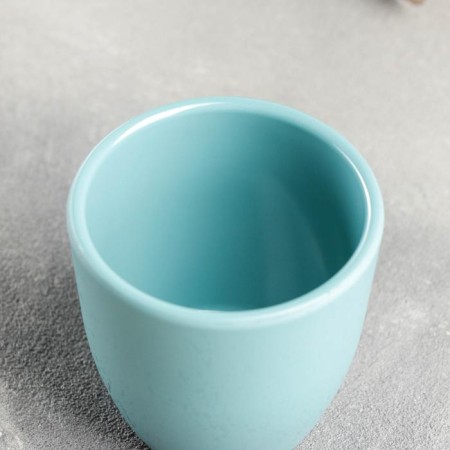 A glass of "clear day", 140 ml, 7 × 6.8 cm, blue color-1