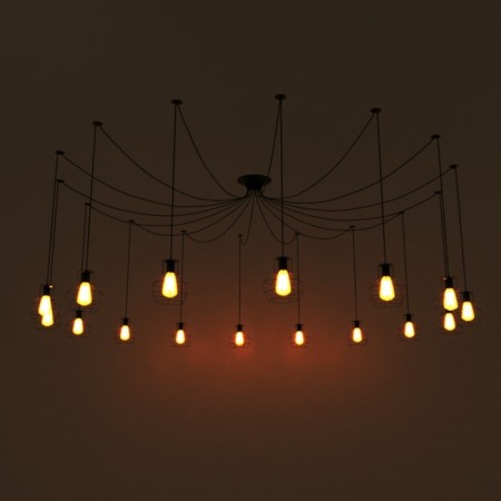 Lamp "Spider" 16he27 40W Black Bayerlux-27