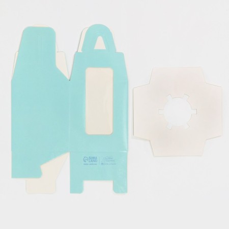 Capcake box, confectionery packaging, 1 cell "Blue", 9 x 9 x 11 cm-4