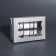 Box for 6 sweets silver glitter, 12 x 8.5 x 4 cm. Confectionery packaging