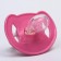Orthodontic dummy nipple, silicone, from 6 months, with a cap, “shell”, pink color