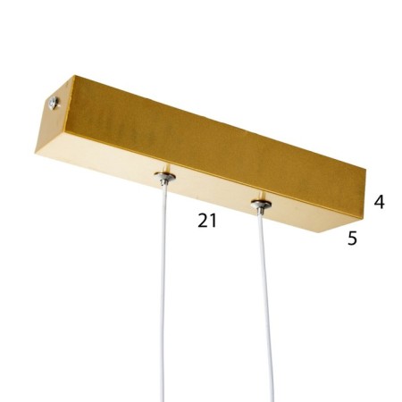 Lamp Bayerlux "Intens" LED 30W 3000k gold 90x25-125 cm-5