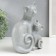 Souvenir Polystone "Cat with a kitten" gray 20x8.5x15.5 cm