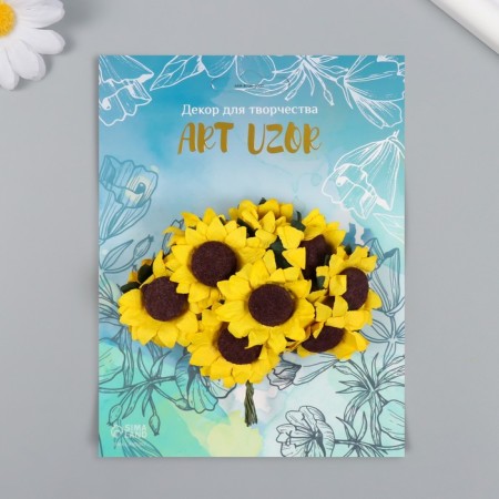 Flowers for decorating "sunflower" 1 bouquet = 10 colors 7x3x3 cm-5