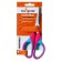 Office scissors 14 cm, plastic handles with rubber inserts, the ends are sharp, mix