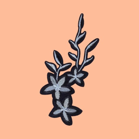 Thermal appliance "Flowers", 20 × 9 cm, gray/blue color-1