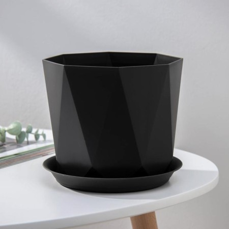 Pot with the Podon "Prism", 2.6 liters, graphite color