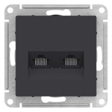 Double computer SE AtlasDesign, RJ45, built -in, IP20, carbonate, Atn001085