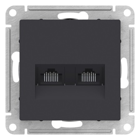 Double computer SE AtlasDesign, RJ45, built -in, IP20, carbonate, Atn001085