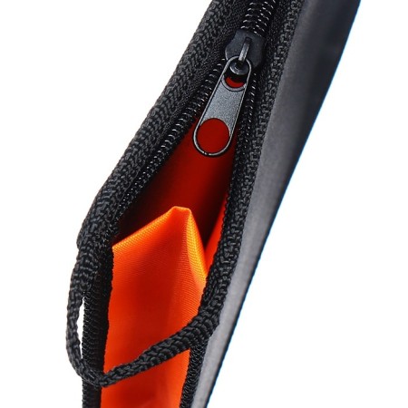 Plastic folder A4, 340 x 245 x 40 mm, lightning from above, plastic, calligrata top, black/orange-4