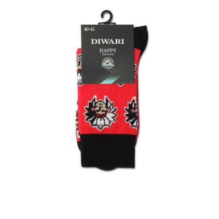 Male cotton socks Diwari Happy "Indians", size 29, red color-3
