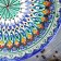 Plate of the Rishtan ceramics "Flowers", 22 cm, blue