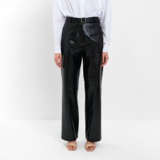 Women's pants (eco-leather) minku: Eco leather Black color, rr 42