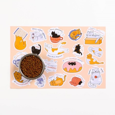 Rug for a bowl "Pigger" 43 x 28 cm "cat Joy"-1