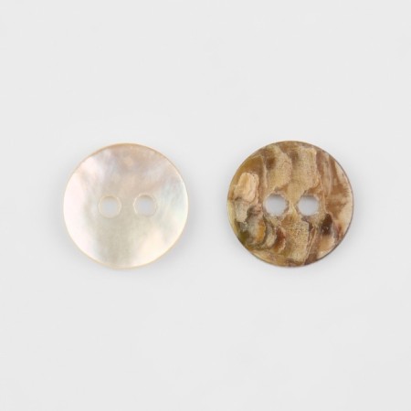 Buttons, 2 punctures, d = 10 mm, bilateral, pearl color, price per 1 piece-2