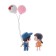 Toy on a car panel, a couple in love, K5