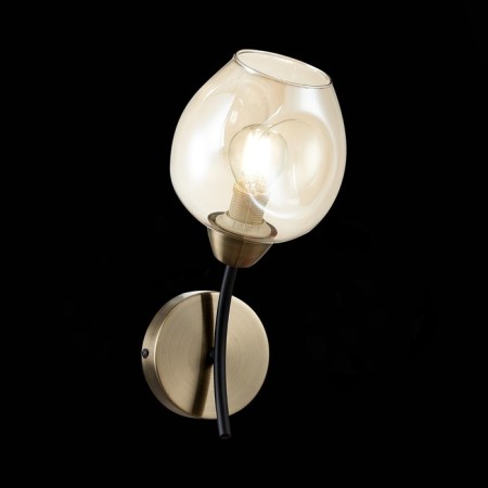 Wall lamp EVOLUCE. Sle205301-01. Besano. 1x40 W, E14, 13x28 cm, bronze color, black-1