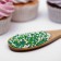 Sprinking confectionery with a soft center of "beads" colored green, emerald, silver "50 g