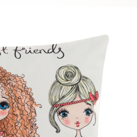 Pillowcase decorative Ethel girl stories »Girlfriends» 40x40 cm, velor-1