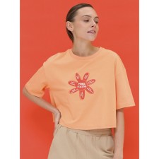 Top female, size 48, orange color