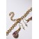 Set 2 objects: earrings, necklace "magnificent eyelids" flowers, pink color in gold, 42 cm