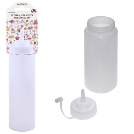 A bottle for multiple sauce, plastic, 650 ml