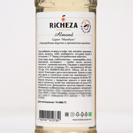Richeza syrup "almonds" 0.33 liters-1
