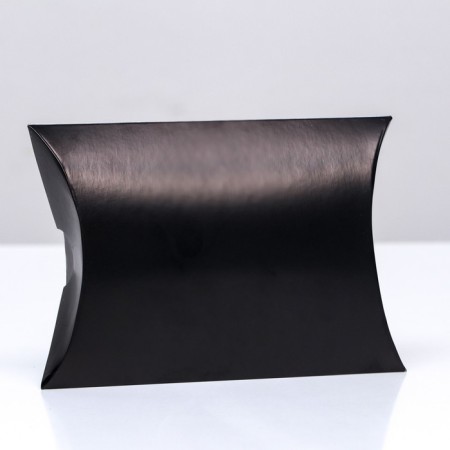Folding box, pillow, black 15 x 11 x 3 cm,