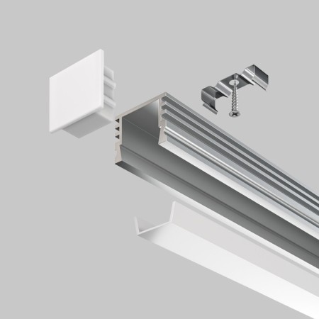 Aluminum profile LED Strip Alm005S-2M, 200x1.6x1.2 cm, silver color-5