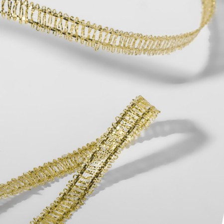 Brocade tape, 6 mm, 500 ± 1 m, gold color