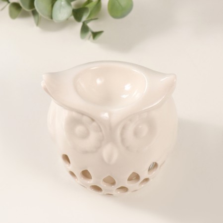 Aroma lamp ceramics "White Eagle Wheel. Droplets" 7.5x8x10 cm-4
