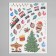 New Year sticker interior color "Christmas tree and New Year's toys" 30x40 cm