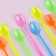 Tablespoons are plastic, in the set 12 pcs., Mix colors
