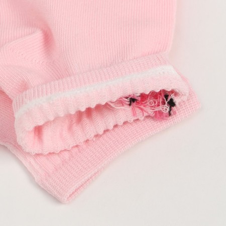 Women's socks shortened "flamingos", light pink color, size 23-25-3