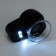 Lupa for checking bills, 45x, d = 21mm, with backlight, 3XAG10