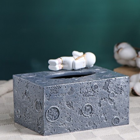 Organizer for napkins "Cosmonaut" 18x13x13cm, gray-1