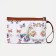 Lightning cosmetic bag, external pocket, white color