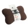 Car bone pillow, on the headrest, flax, brown, 16x24 cm