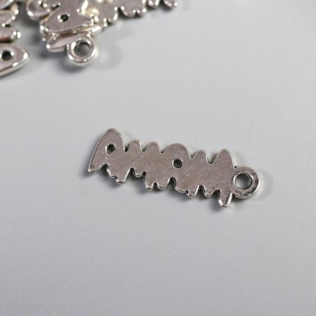 Decor metal for creativity "Mom" silver (A40243) 0.7x2.1 cm-1