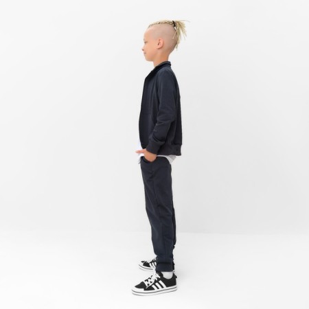 Children's costume (sweatshirt, trousers) minku color graphite, height 158 ​​cm-1