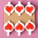 Decorative “hearts” Clushes set 6 pcs., 2 × 11.5 × 16 cm
