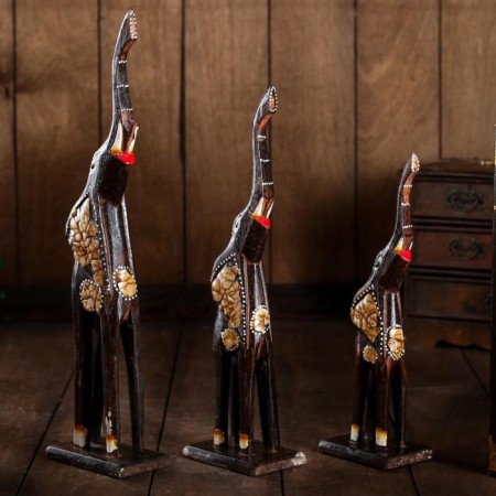 Souvenir tree (set 3 pcs) "Elephants trunks up stars on the ears" 35x24x5 cm mix-11