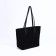 Soper bag with zipper, black color