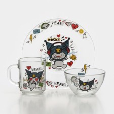 A set of glass utensils “Kuromi. Rock 