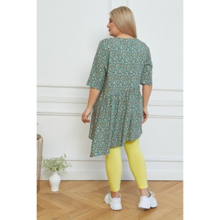 Female legins, size 56, light yellow color-3