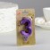 Candle in the Cake "Fine", number "3", purple metallic, 6.5 cm