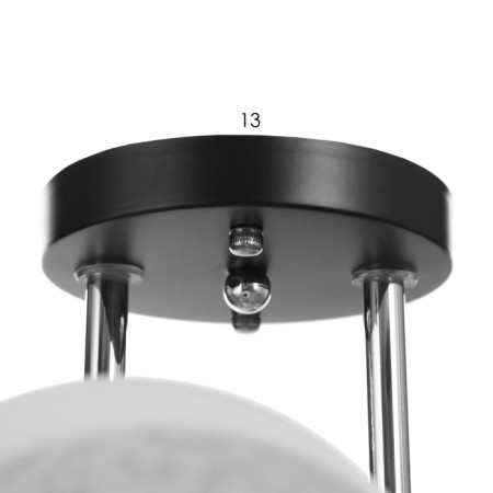 Ceiling Ceiling Zoe 2HE27 40W chrome, black-4