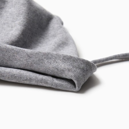 Hat double for girls, color gray melange, size 42-46-1